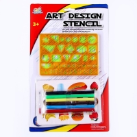 Трафареты &laquo;Цифры и фигуры&raquo;, набор 2 шт., 6 шт. фломастеров