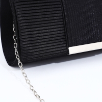 Сумка-клатч на магните, длинная цепь, цвет чёрный Сумка-клатч на магните, длинная цепь, цвет чёрный