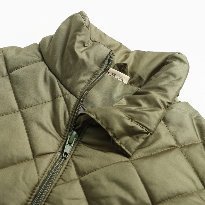 Куртка детская стеганая, цвет хаки, рост 98 см