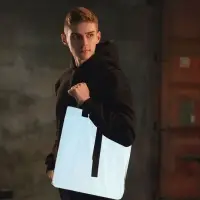 Шопер Manifest из светоотражающей ткани, серый