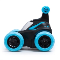 Машина-перевёртыш радиоуправляемая &laquo;Трюкач&raquo;, свет, работает от аккумулятора, цвет синий