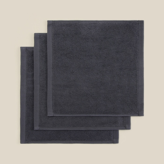 Набор салфеток SL HOME: Basic Набор салфеток SL HOME: Basic "Гри Сандре" 30х30 см - 3 шт., 100% хлопок, 530 г/м2