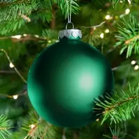 Елочный шар Finery Matt, 10 см, матовый зеленый Елочный шар Finery Matt, 10 см, матовый зеленый