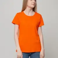 Футболка женская T-bolka Lady оранжевая, размер S