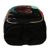 Рюкзак каркасный школьный, 39 х 28 х 18 см, + мешок для обуви, Calligrata П "Крутой дино", зелёный