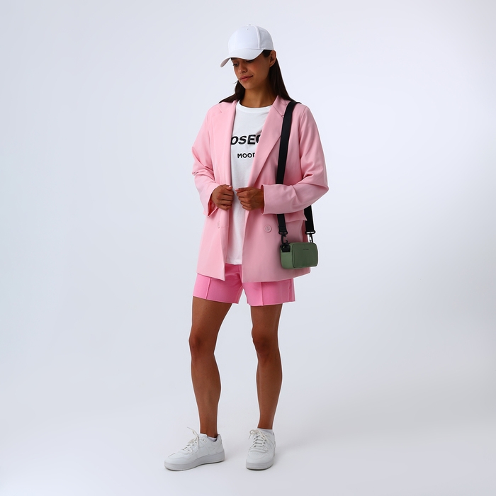 Сумка женская на молнии, TEXTURA, маленький размер, длинный ремень, цвет оливковый