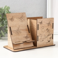 Органайзер настольный "Бабочки" 18х12,5х9 см (набор 9 деталей) Органайзер настольный "Бабочки" 18х12,5х9 см (набор 9 деталей)