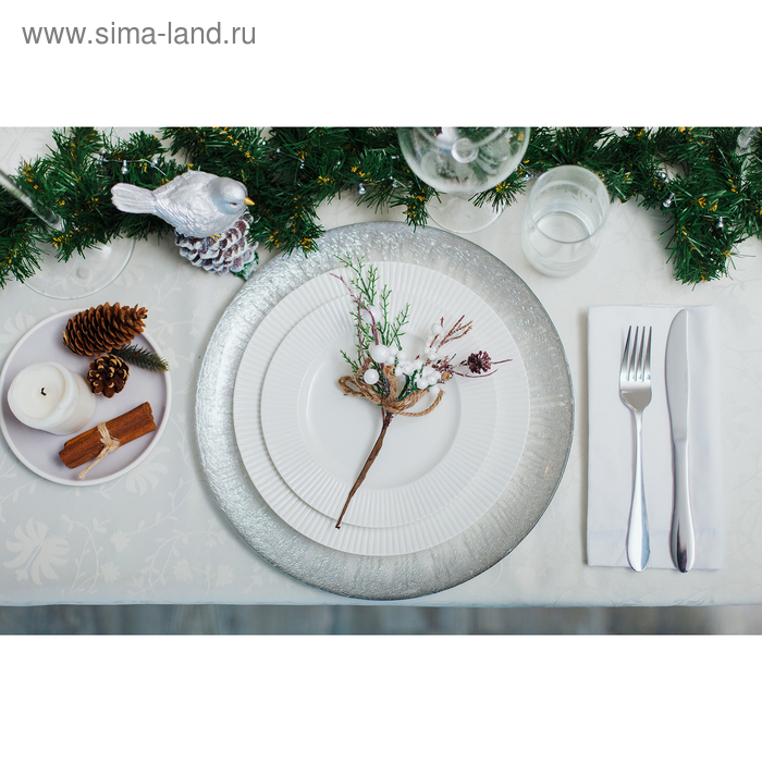 Тарелка - блюдо подстановочное Magistro &laquo;Бурлеск&raquo;, d=33 см, цвет серебряный