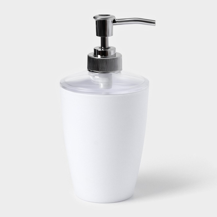 Набор для ванной &laquo;Эталон&raquo;, 4 предмета: дозатор для мыла, мыльница, 2 стакана, 24&times;8&times;17 см, цвет белый