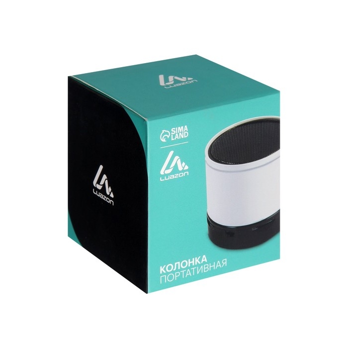 Портативная колонка LuazON Hi-Tech08, 3 Вт, 300 мАч, microSD, USB, белая Портативная колонка LuazON Hi-Tech08, 3 Вт, 300 мАч, microSD, USB, белая