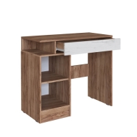 Стол косметический, 900х434х750, Дуб крафт табачный/дуб крафт белый (Спальня Вегас)