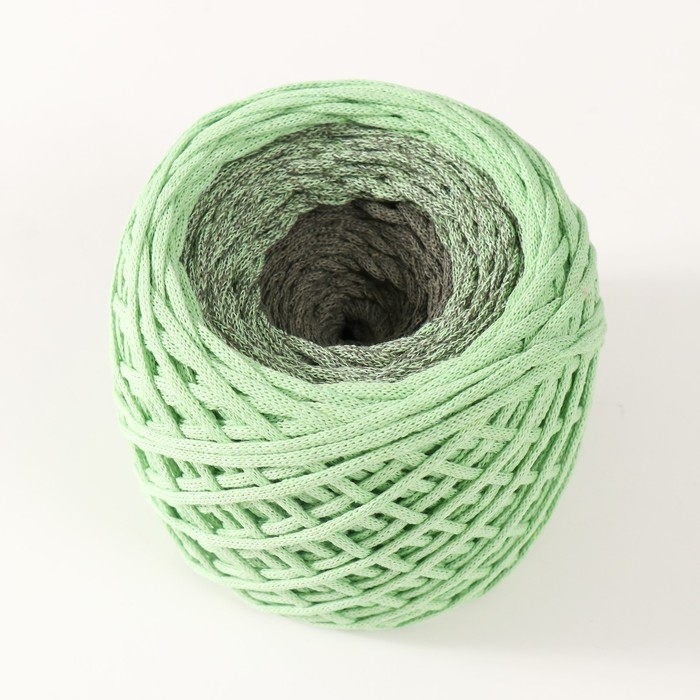 Хлопковый шнур 3 мм 220м/240&plusmn;5 гр Градиент (лайм/хаки)