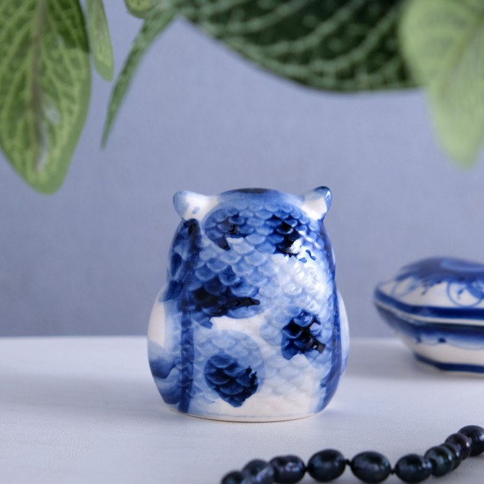 Сувенир &laquo;Совёнок&raquo;,  гжель