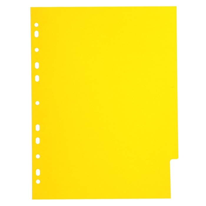 Набор разделителей листов А4 Office-2000, 12 листов без индексации, цветные, пластик 120 мкм