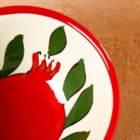 Коса Риштанская Керамика "Гранат", 18 см, большая, разноцветная Коса Риштанская Керамика "Гранат", 18 см, большая, разноцветная