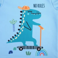 Купальник детский (лонгслив, шортики и панамка) Крошка Я "Дино", рост 98-104 см, цвет голубой Купальник детский (лонгслив, шортики и панамка) Крошка Я "Дино", рост 98-104 см, цвет голубой