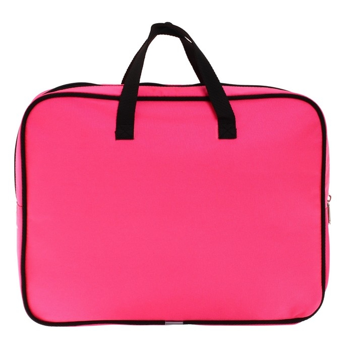 Папка с ручками текстильная А4, 360 х 290 х 70 мм, Erich Krause Neon Pink, неоновая/розовая, 54670