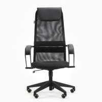 Кресло руководителя Бюрократ CH-607 черный, сетка/ткань, пластик