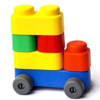 Конструктор &laquo;Мягкие кирпичики plus. Весёлый транспорт&raquo;, 10 деталей, колёсики