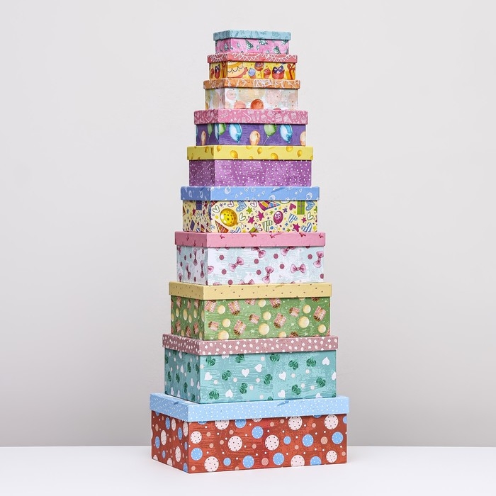 Набор коробок 10 в 1 Набор коробок 10 в 1 "Тебе подарок от меня", 32,5 х 20 х 12,5- 12 х 7 х 4 см