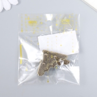 Уголок металл "Растительный" бронза набор 4 шт 3х3 см Уголок металл "Растительный" бронза набор 4 шт 3х3 см