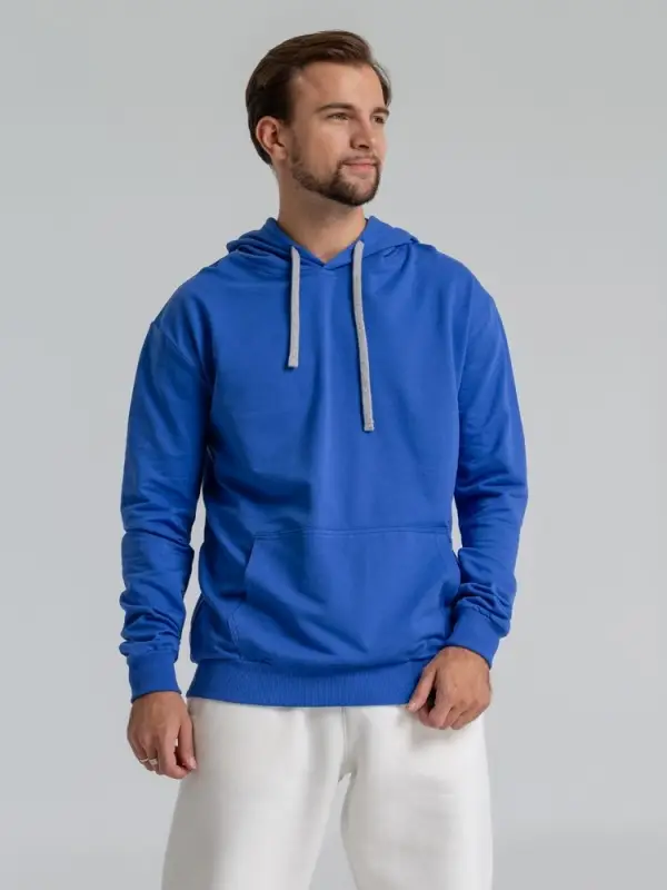 Толстовка с капюшоном Unit Kirenga ярко-синяя, размер XS