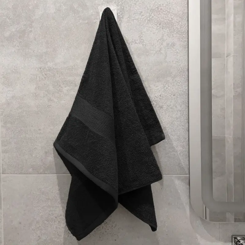 Полотенце махровое &laquo;Тиффани&raquo;, среднее, черное