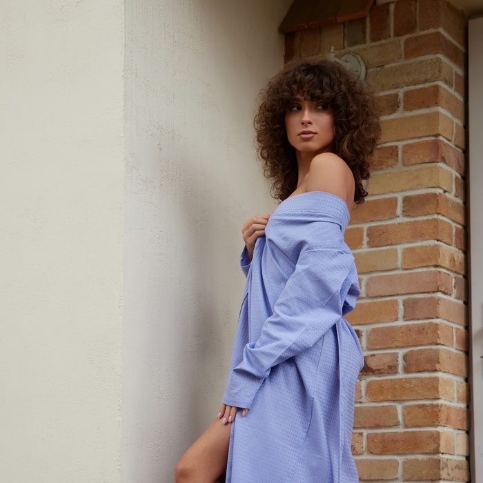 Халат вафельный женский удлинённый &laquo;Экономь и Я&raquo; размер 54-56