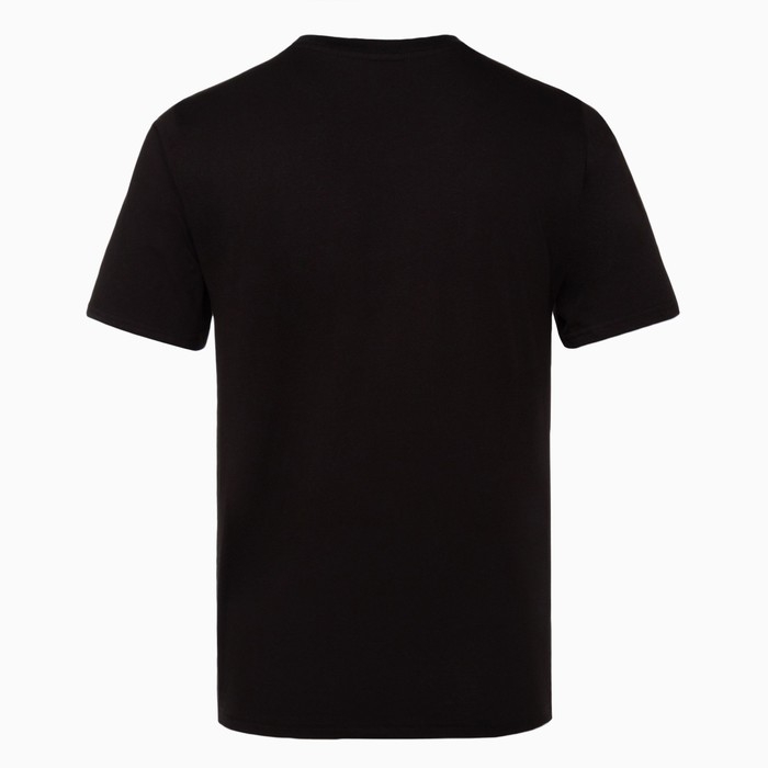 Футболка мужская новогодняя &laquo;Спортивный дед мороз&raquo;, цвет чёрный, размер 58