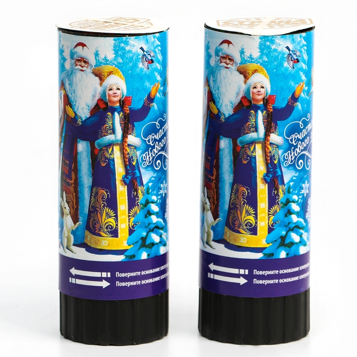 Новогодний набор хлопушек &laquo;Счастливого Нового года!&raquo;, 2 шт., 11 см