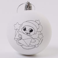Ёлочные шары под раскраску на новый год &laquo;Новогодняя сказка. Змея&raquo;, d = 7 см, 4 шт, новогодний набор для творчества