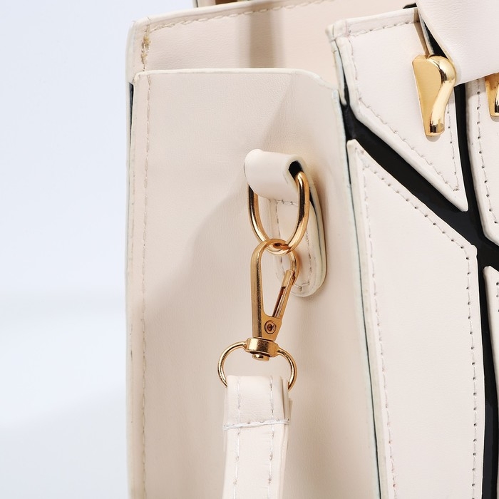 Сумка женская тоут на молнии, цвет белый Сумка женская тоут на молнии, цвет белый