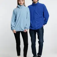 Куртка флисовая унисекс Fliska, голубая, размер XS/S