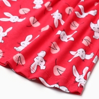 Платье для девочки "Зайки", цвет красный, рост 122-128