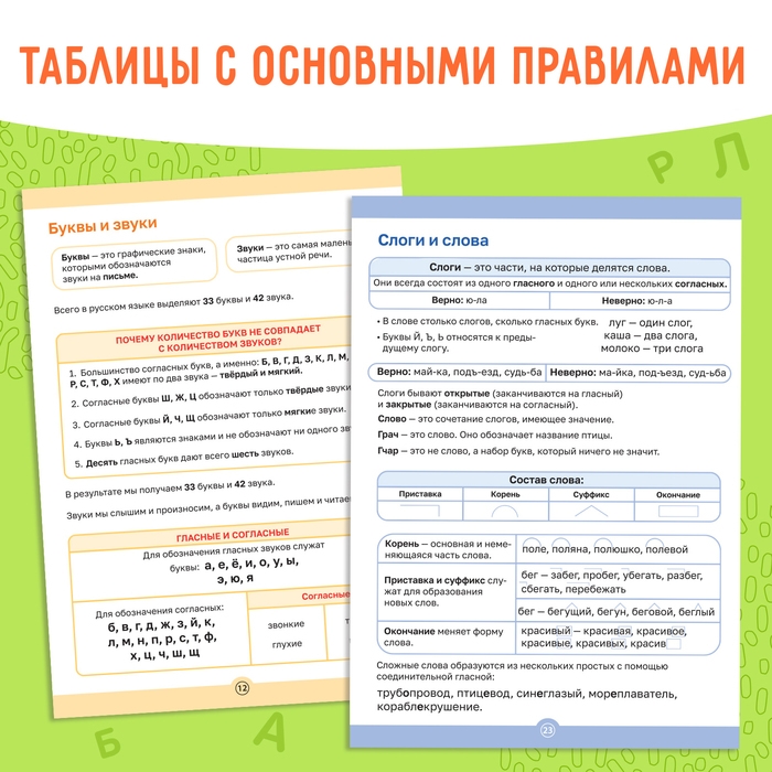 Книга-тренажёр &laquo;Коррекция дисграфии и дислексии&raquo;, 68 стр.