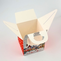 Коробка новогодняя складная &laquo;Город&raquo; 14 х 16 х 14 см, Новый год