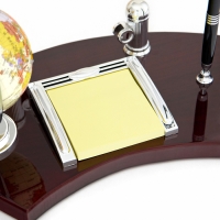 Набор настольный 4в1 с визитницей, 18х35 см, красное дерево Набор настольный 4в1 с визитницей, 18х35 см, красное дерево