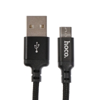 Кабель Hoco X14 Times Speed, microUSB - USB, 2 А, 1 м, черный