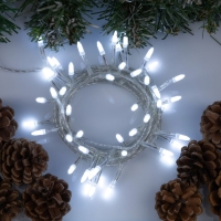 Гирлянда &laquo;Нить&raquo; 5 м с насадками &laquo;Игла&raquo;, IP20, прозрачная нить, 50 LED, свечение белое, 8 режимов, 220 В