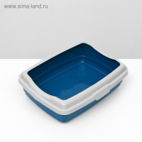 Лоток большой с бортиком Atlantis "Стандарт", 43 х 33 х 12,5 см, синий, Лоток большой с бортиком Atlantis "Стандарт", 43 х 33 х 12,5 см, синий,