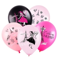 Шар латексный 12" «С ДР! Париж», пастель, 2-сторонний, набор 100 шт., МИКС Шар латексный 12" «С ДР! Париж», пастель, 2-сторонний, набор 100 шт., МИКС