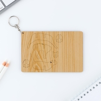 Брелок для ключей деревянный конструктор «Черный кот», 6.8 х 5.9 см Брелок для ключей деревянный конструктор «Черный кот», 6.8 х 5.9 см