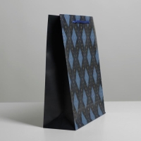 Пакет подарочный ламинированный, упаковка, &laquo;Клетка&raquo;, ML 21 х 25 х 8 см