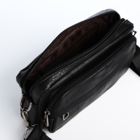 Сумка мужская через плечо, искусственная кожа, цвет чёрный Сумка мужская через плечо, искусственная кожа, цвет чёрный