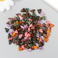 Бусины для творчества пластик под камень "Треугольники" набор 15 гр 0,4х0,7х0,9 см