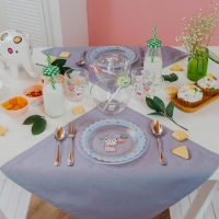 Набор детской посуды Доляна &laquo;Котёнок&raquo;, 3 предмета: кружка 200 мл, салатник 450 мл, тарелка d=20 см