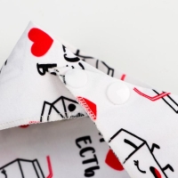 Нагрудник-бандана/слюнявчик для кормления &laquo;ТРЕНД, Прингвин&raquo; непромокаемый с прорезывателем, на кнопке