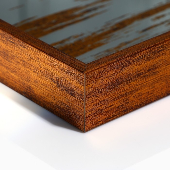 Поднос пластиковый прямоугольный с зеркалом &laquo;Штрихи&raquo;, 37 х 37 х 4,5 см сервировочный