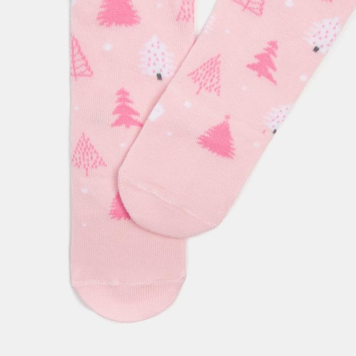 Новый год.Колготки Крошка Я Новый год.Колготки Крошка Я "Ёлочки", розовый, рост 74-80 см