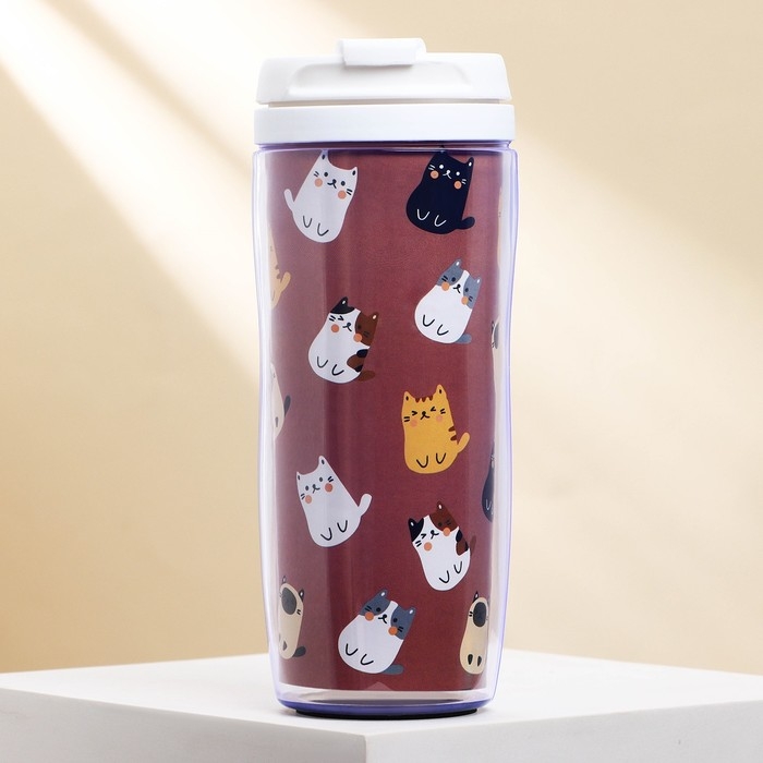 Термостакан со вставкой «Мяу» 350 мл Термостакан со вставкой «Мяу» 350 мл